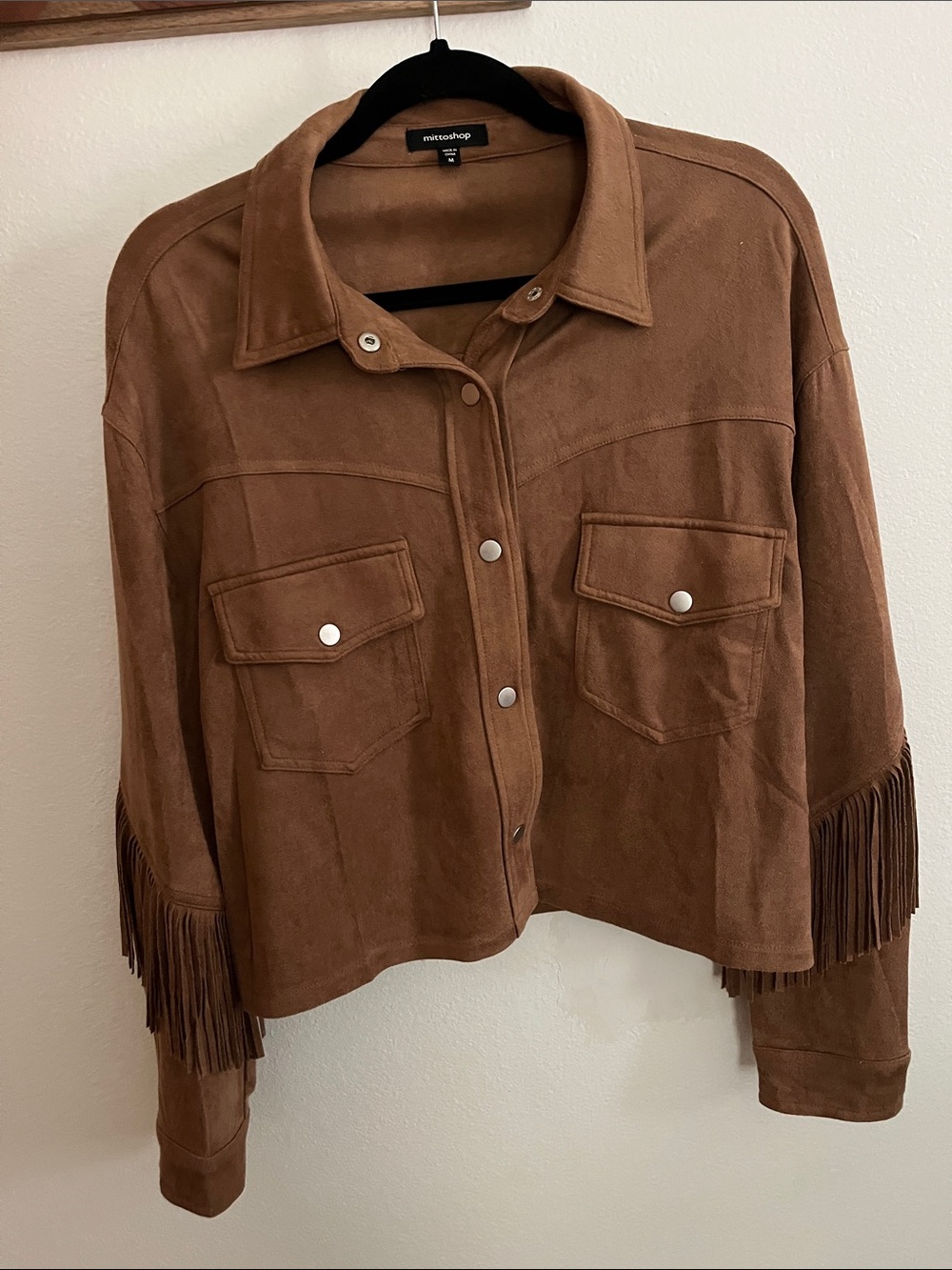 Women's Brown Fringe Suede Jacket